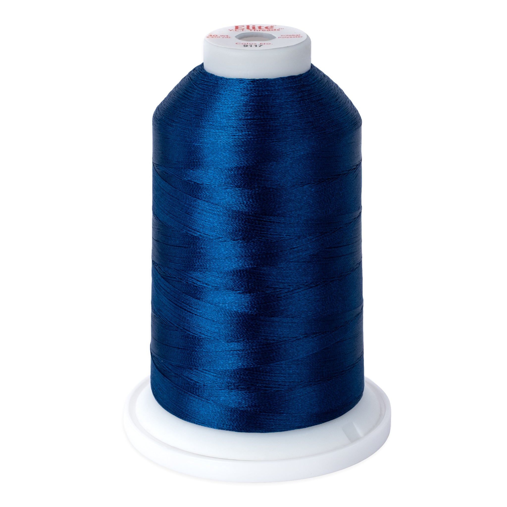 elite 40 wt. trilobal polyester embroidery and quilting thread #9117 cone