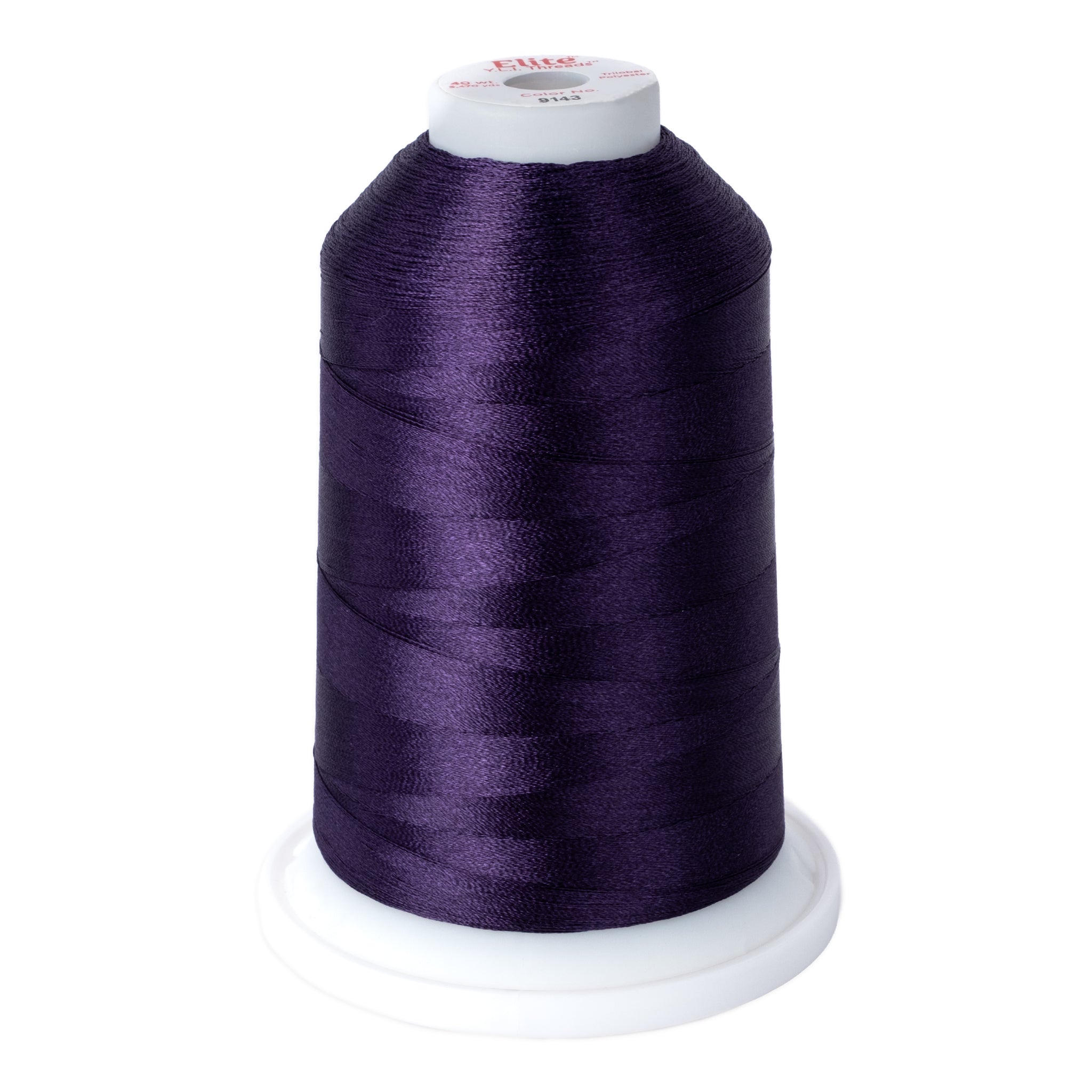 elite 40 wt. trilobal polyester embroidery and quilting thread #9143 cone