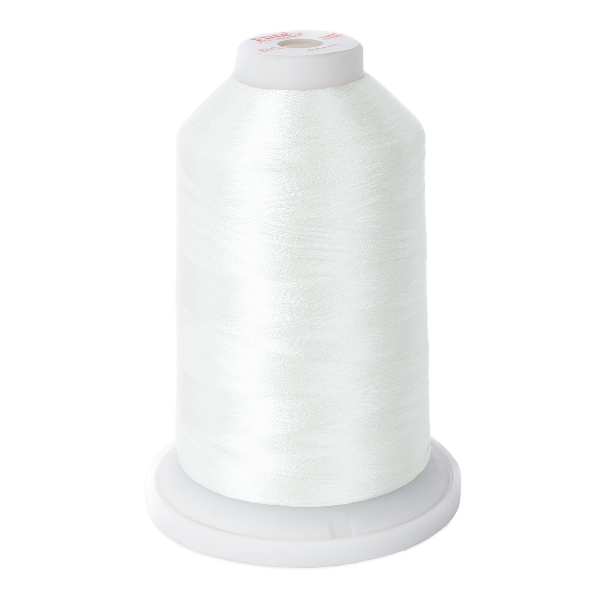 a cone of white elite polyester thread 9203