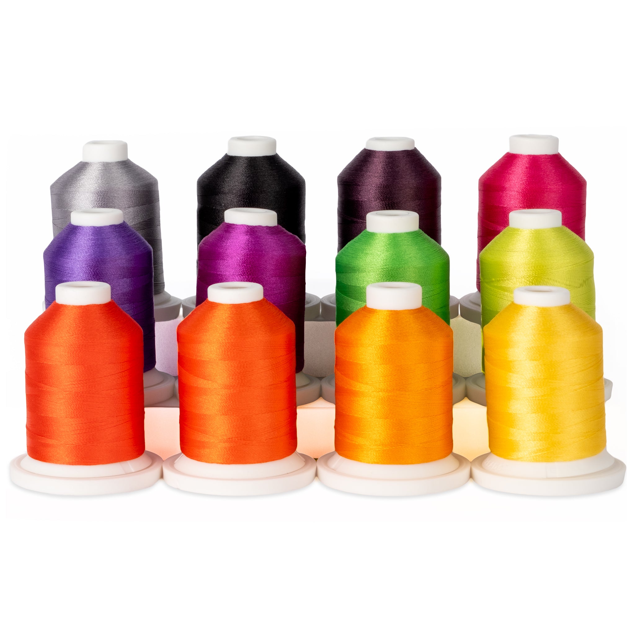 Set of colorful mini cones of Elite trilobal polyester thread Halloween