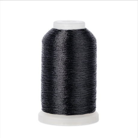 spool of fine metallic thread black