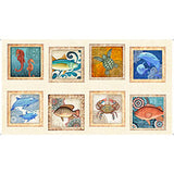 Ocean Oasis Cream Multi 24" Panel
