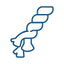 tightly twisted thread icon blue