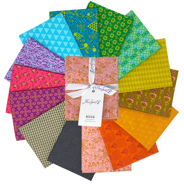 14 fat quarters, 18" x 21"
