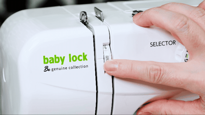 animated gif loosening tension wheel on a sewing machine