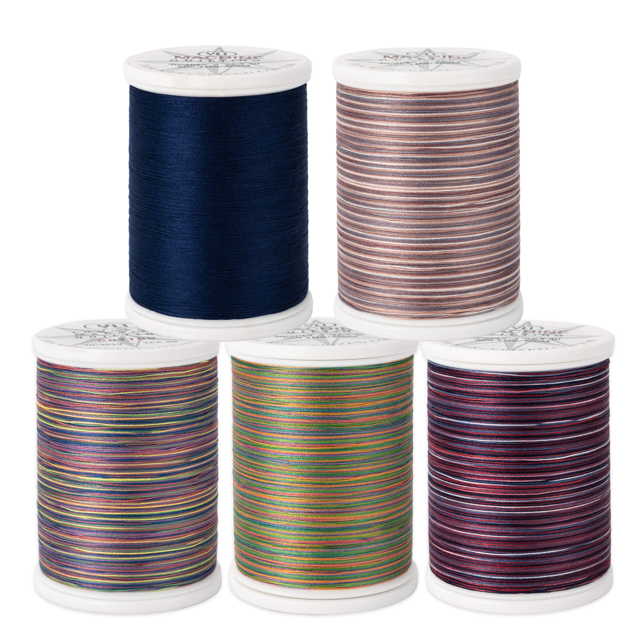 Set of five spools of cotton Machine Quilting Thread by YLI Threads
