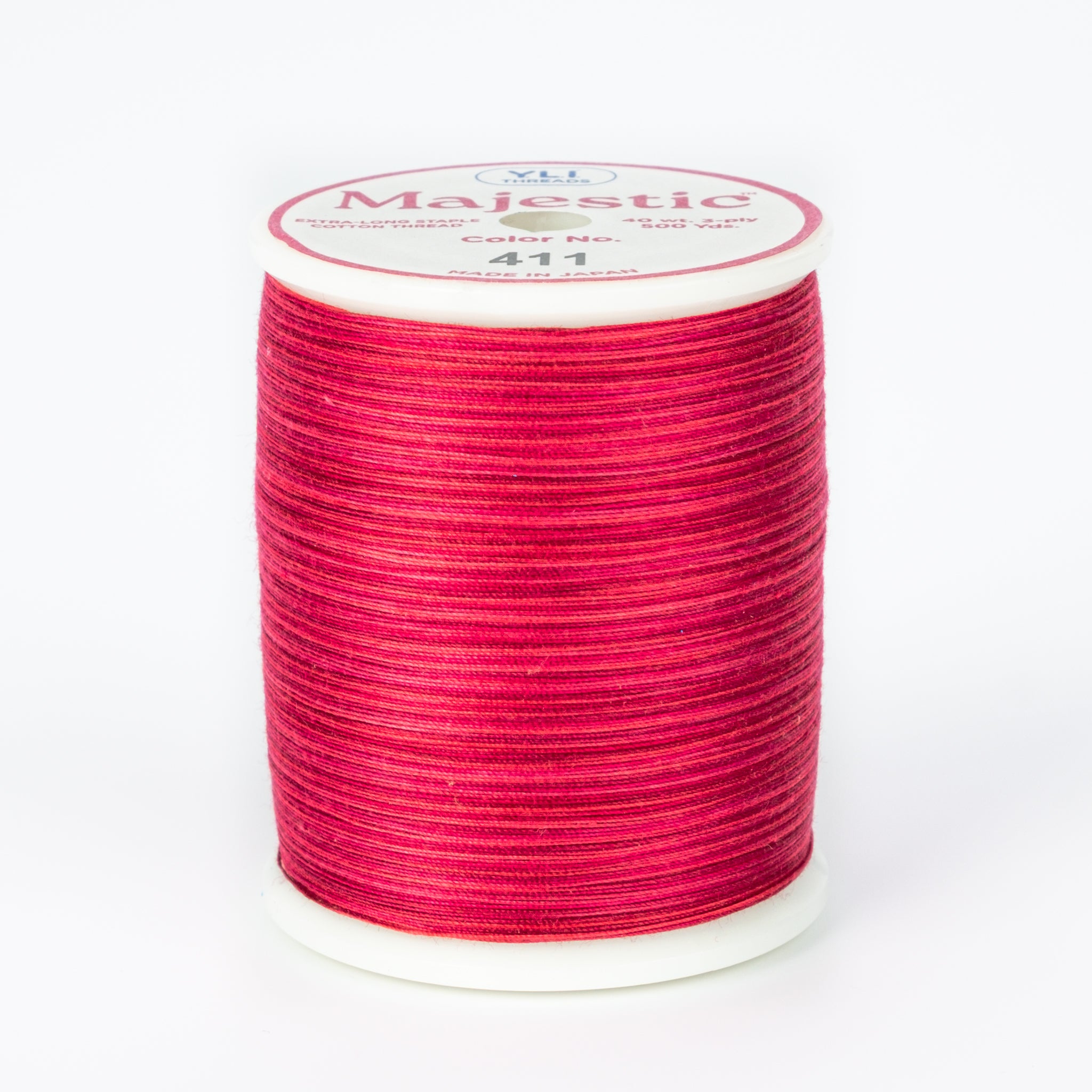 spool of majestic cotton quilting thread #411 hibiscus