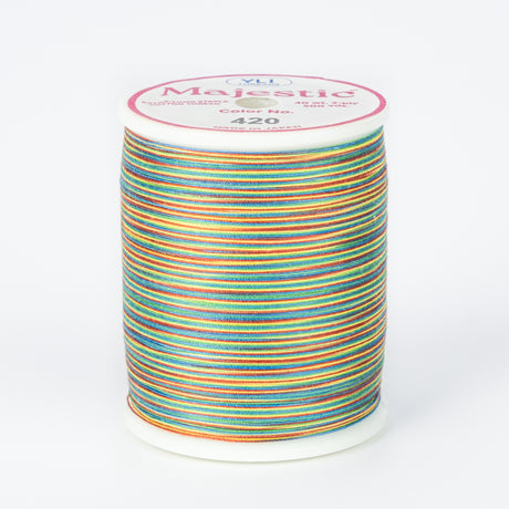 spool of majestic cotton quilting thread #420 fireworks