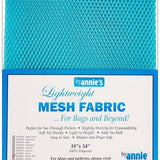 Lightweight Parrot Blue Mesh Fabric