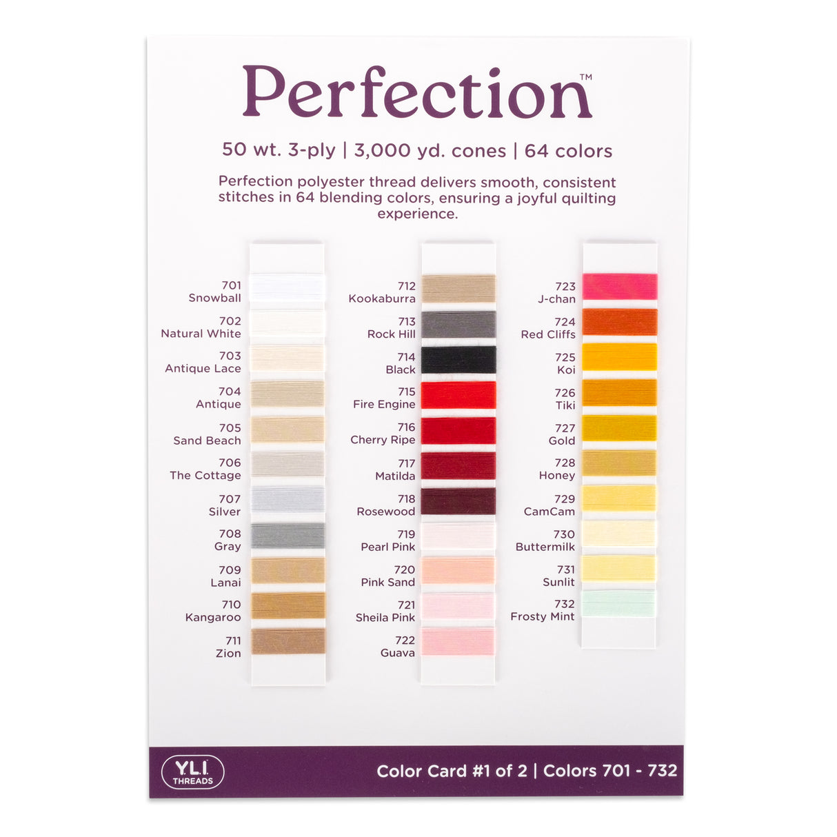 Perfection Color Card No. 1