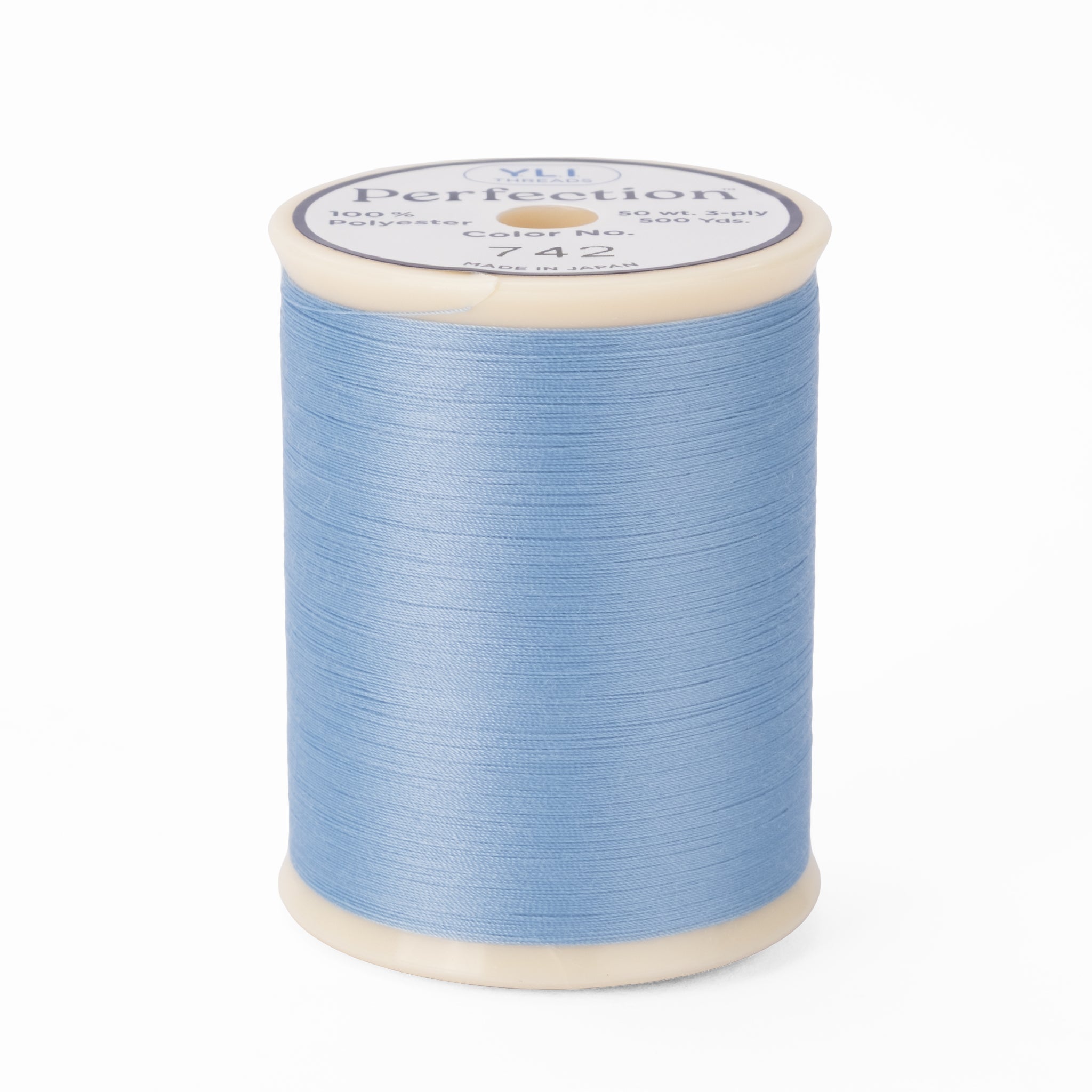 perfection polyester quilting and sewing thread blue eyes 742 spool