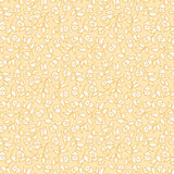 Yellow background with flowering vines. Take a step back in time 
