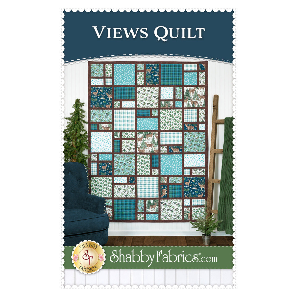 Designed by Shabby Fabrics, the creative layout of the Views Quil
