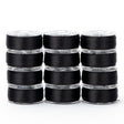 precision polyester thread class 15 prewound bobbins #213 black dozen pack