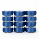 precision polyester thread class 15 prewound bobbins #223 deep pacific dozen pack