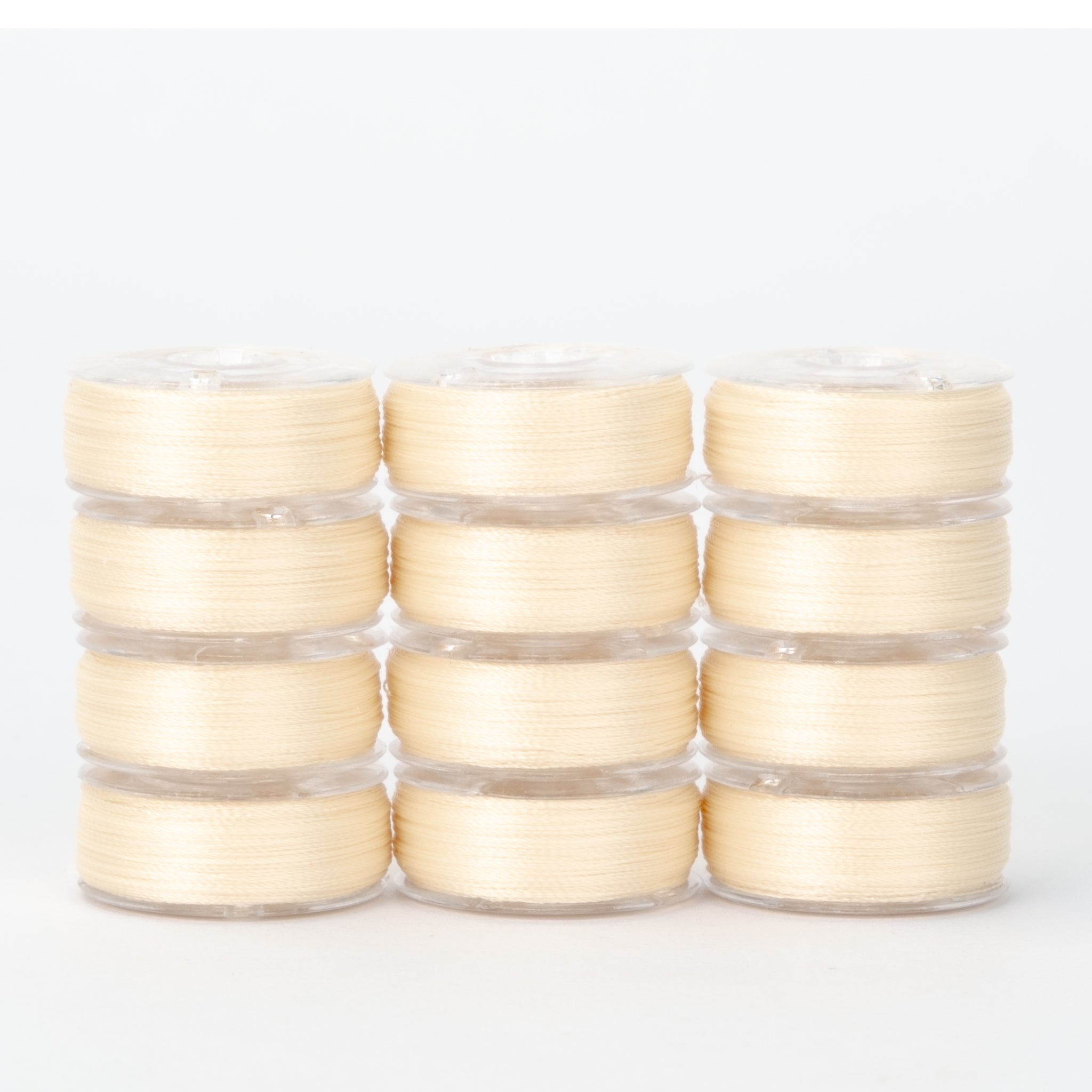 precision polyester thread l style prewound bobbins #205 french vanilla dozen pack