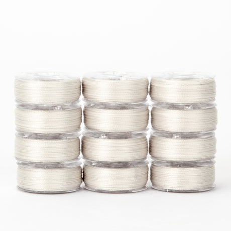 precision polyester thread l style prewound bobbins #208 magic dozen pack