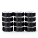 precision polyester thread l style prewound bobbins #213 black dozen pack
