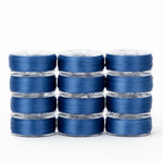 precision polyester thread l style prewound bobbins #223 deep pacific dozen pack