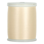 French Vanilla thread wound on white plastic spool with clear top and bottom caps