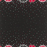 Double Border Floral Black