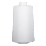 White thread on large white cone spool for quilting and sewing
