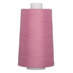 Pink thread wound on white plastic cone, showing smooth even wrapping and full coverage