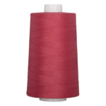 Red polyester quilting thread on white cone spool, 40 weight, 6000 yards