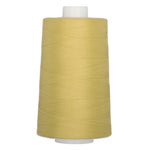 Yellow polyester quilting thread on white cone spool, 40 weight, 6000 yards