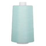 Powder blue polyester quilting thread on large white cone spool