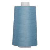 Light blue polyester quilting thread on white cone, 40 weight, 6000 yards