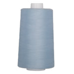 Light blue polyester quilting thread on white cone spool, 6000 yards
