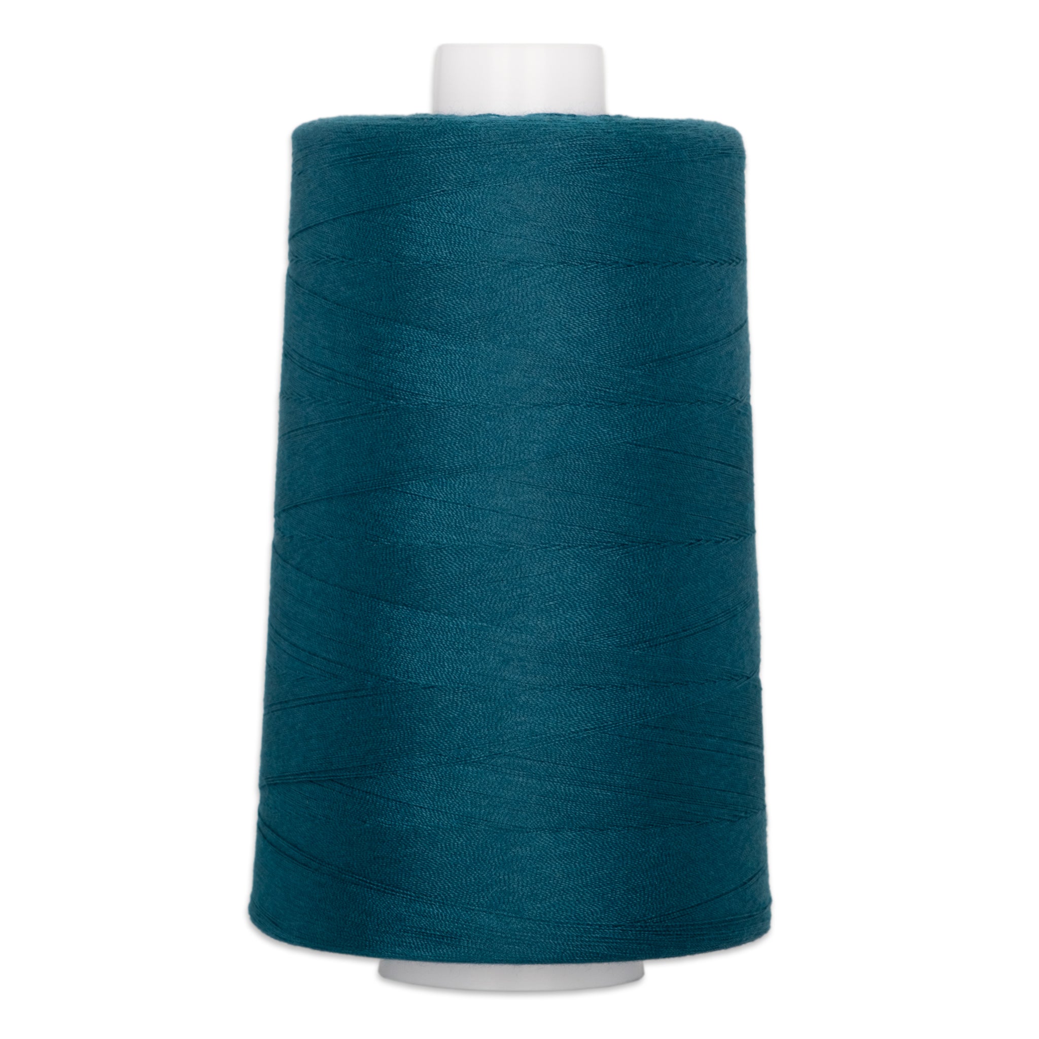 Oxford blue polyester quilting thread on white cone spool, 40 weight, 6000 yards