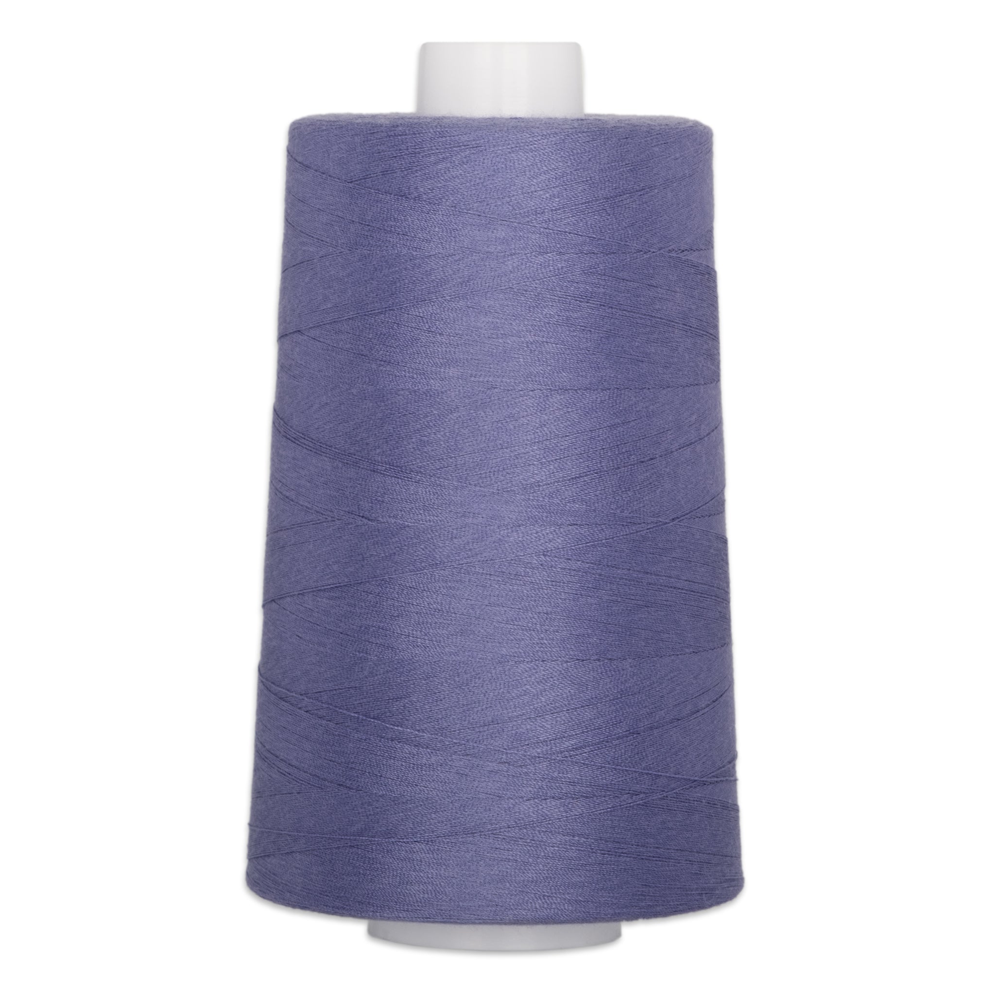 Purple polyester quilting thread on white cone spool, 40 weight, 6000 yards