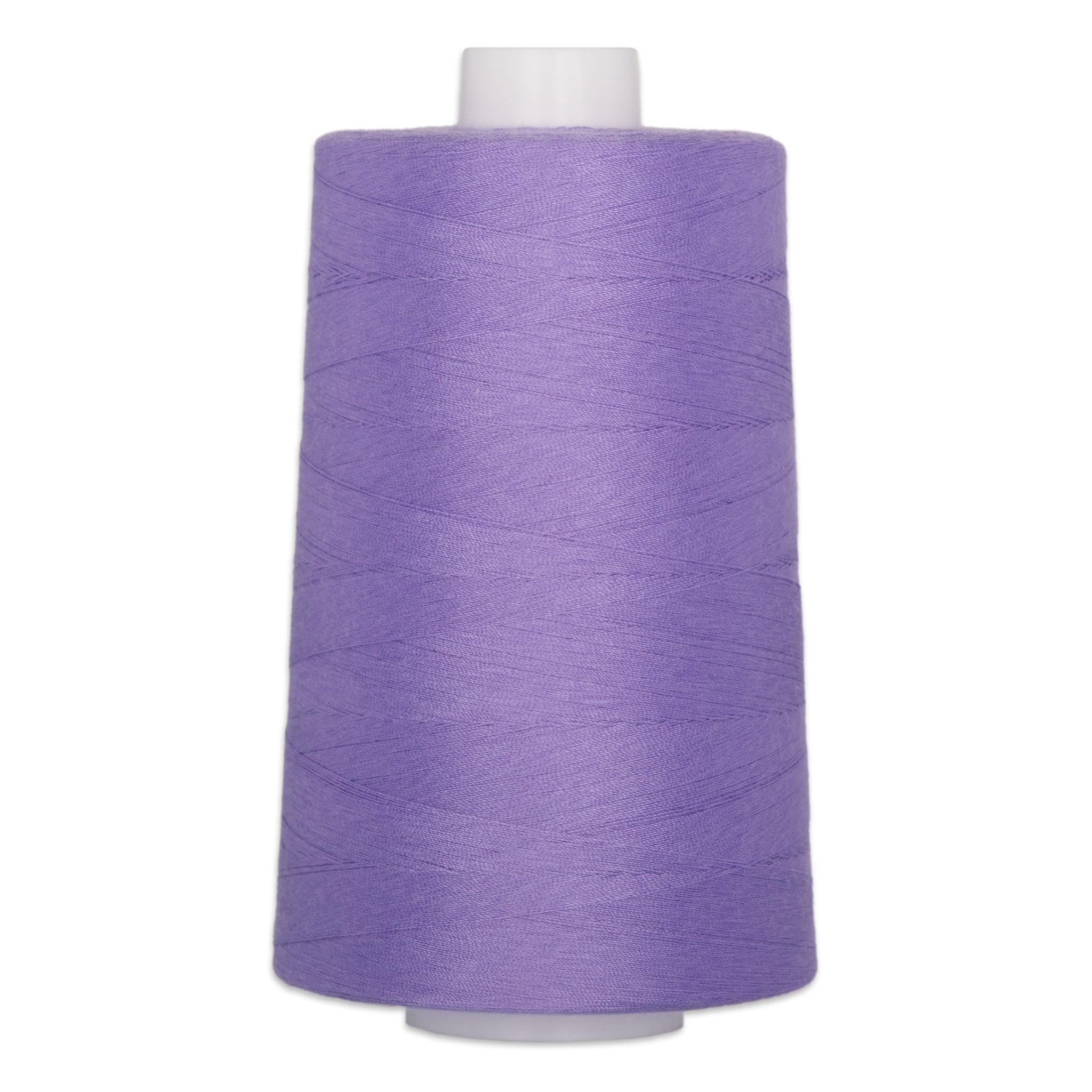 Purple polyester quilting thread on white cone, 40 weight, 6000 yards