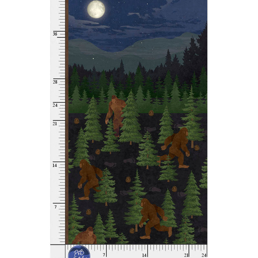 24" Panel showing Bigfoot in the forest.