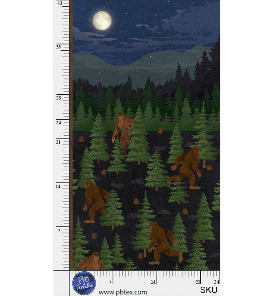 24" Panel showing Bigfoot in the forest.