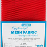 Lightweight Atom Red Mesh Fabric