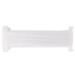 reel of bright white ribbon floss