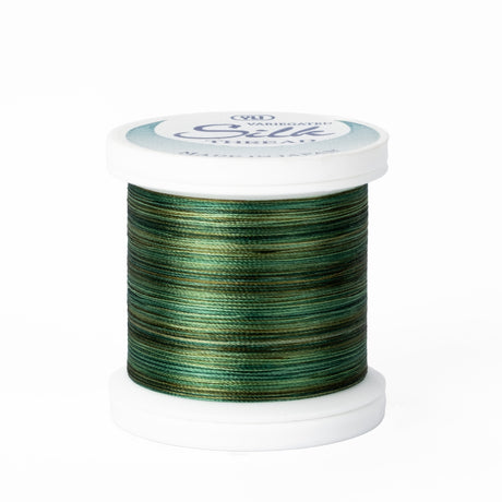 yli threads silk thread 100 wt 04v variegated green spool quilting thread