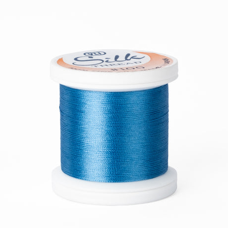 yli threads silk thread 100 wt electric blue 207 spool quilting thread