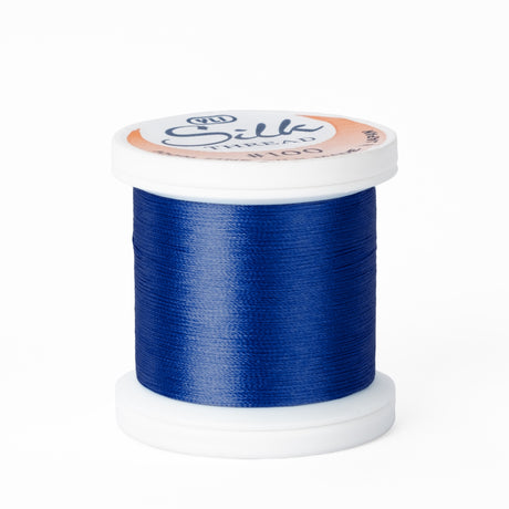yli threads silk thread 100 wt medium royal blue 209 spool quilting thread
