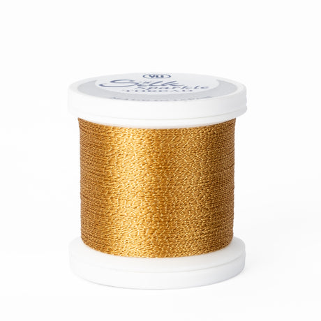 yli threads silk thread 100 wt 215 gold sparkle spool quilting thread