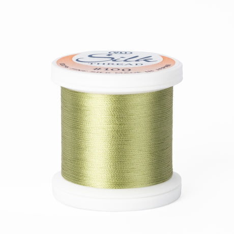 yli threads silk thread 100 wt powder green 218 spool quilting thread