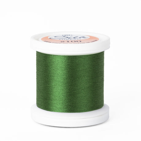 yli threads silk thread 100 wt 220 grass green spool quilting thread