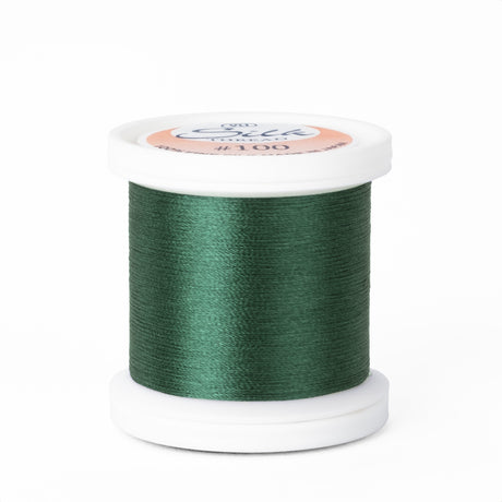 yli threads silk thread 100 wt 221 forest green spool quilting thread
