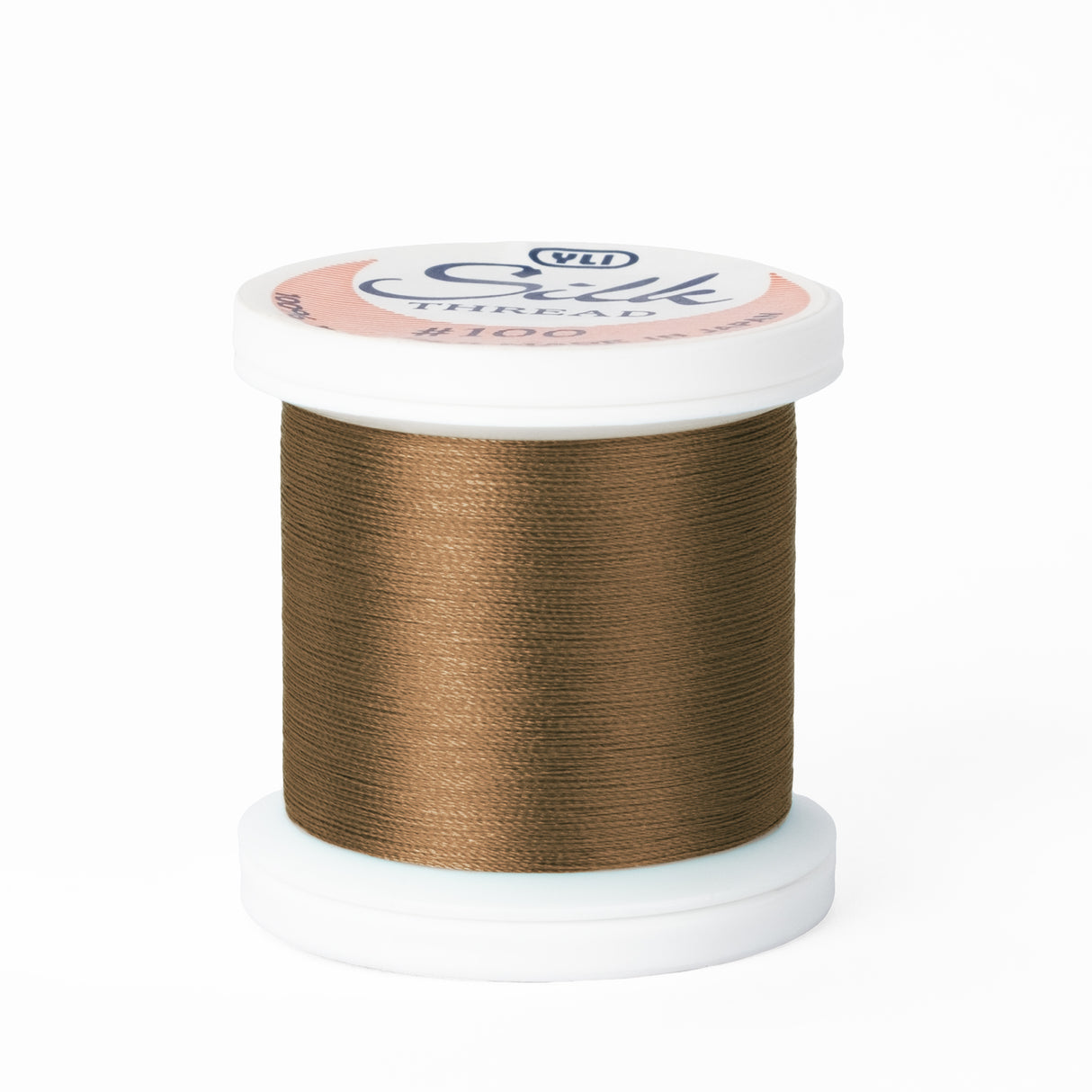 yli threads silk thread 100 wt 223 leather brown spool quilting thread