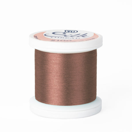 yli threads silk thread 100 wt 227 pale copper spool quilting thread