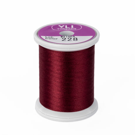 yli threads silk thread 100 wt 228 wine red spool quilting thread