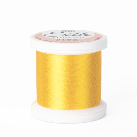 yli threads silk thread 100 wt yellow 229 spool quilting thread